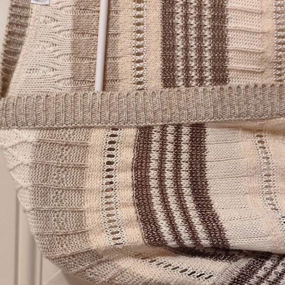 Liz Claiborne Open Weave Cardigan - Stylish Linen Blend Comfort - Picture 5 of 12